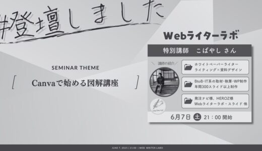 Webライターコミュニティで「Canvaで始める図解講座」に登壇しました